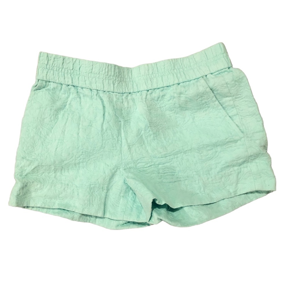 J Crew mint green elastic waist shorts. Size 00.